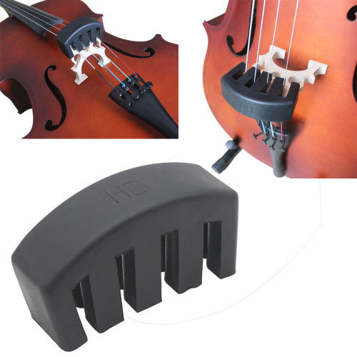 Black five-prong rubber cello practice mute