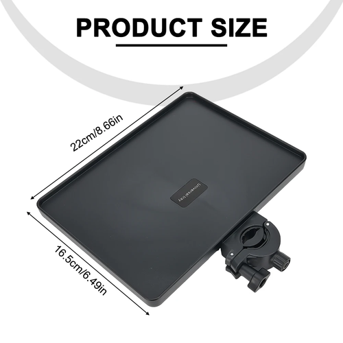 Clamp-On Microphone Stand Utility Tray – 22 × 16.5 cm — detail or usage view