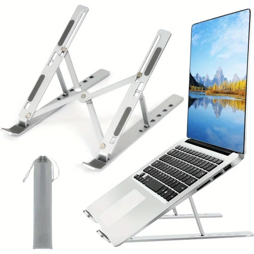 Adjustable 6-Level Laptop & DJ Controller Stand – White