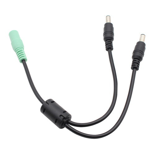 Dual 500mA-to-1000mA Guitar Pedal Power Cable – Black