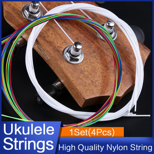 Nylon Ukulele String Set – White, 4 Strings