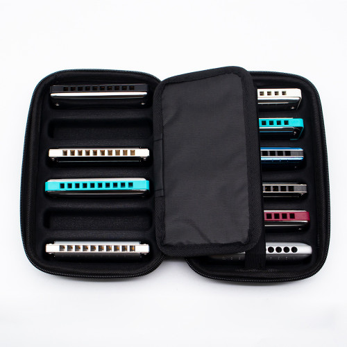 12-Harmonica Zippered Storage Case