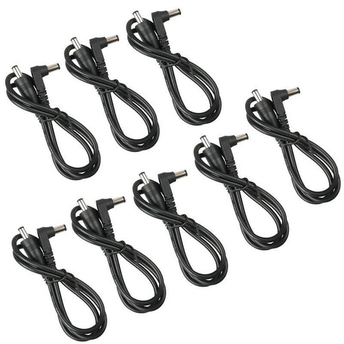 8-Pack 60cm DC Guitar Pedal Power Leads – 2.1mm