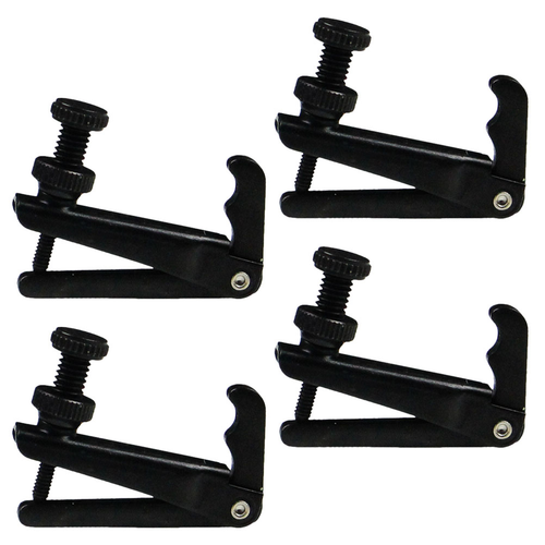 4-Pack Violin Fine Tuners for 3/4–4/4 Instruments – Black