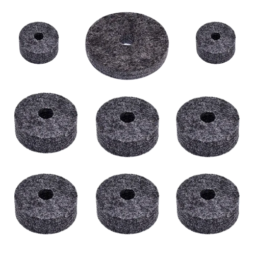 18-Piece Cymbal Felt, Sleeve, Nut and Washer Kit – Black — detail or usage view