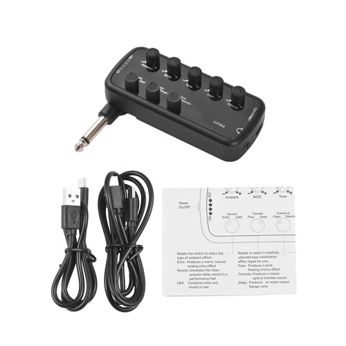 Plug-In Guitar Headphone Amplifier with Recording Output