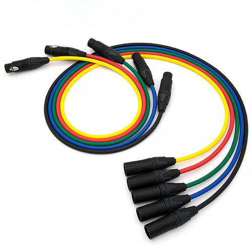 Handmade Balanced XLR Microphone Cable with Gold-Plated Connectors