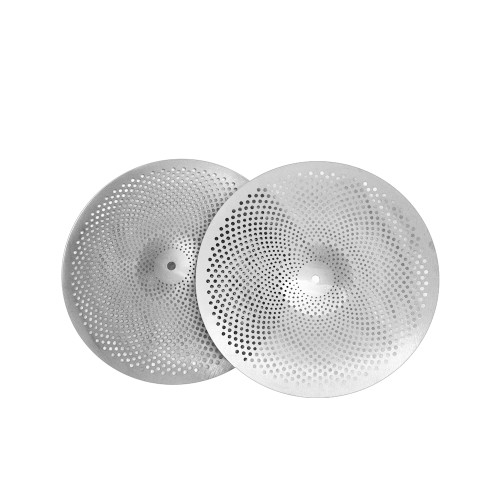 13-Inch Low-Volume Hi-Hat Cymbals – Silver, One Pair