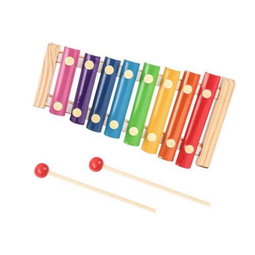 8-Note Rainbow Xylophone with Two Mallets
