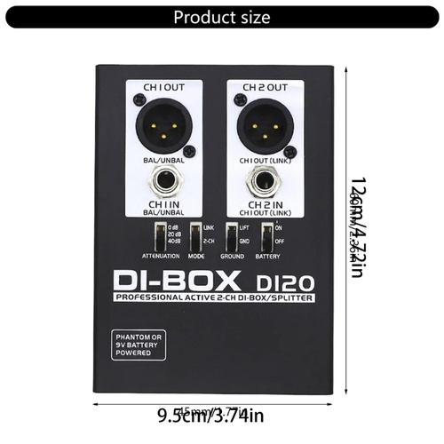 Active DI Box – DI20, Two Channels