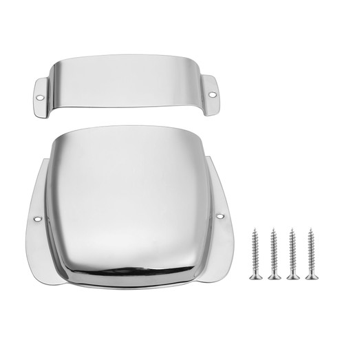 Jazz Bass Pickup and Bridge Cover Set – Chrome Zinc Alloy, M01730 — supplied product