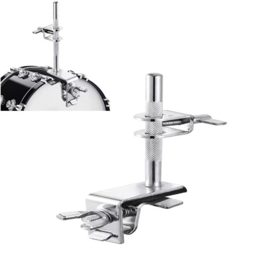 Drum Cowbell Mounting Clamp – Silver