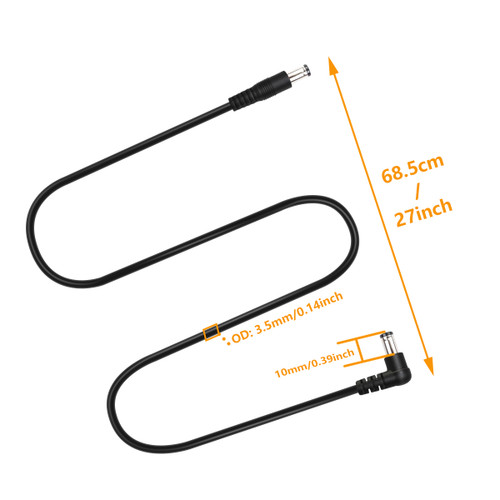 5-Piece Guitar Pedal DC Power Cable Set — detail or usage view