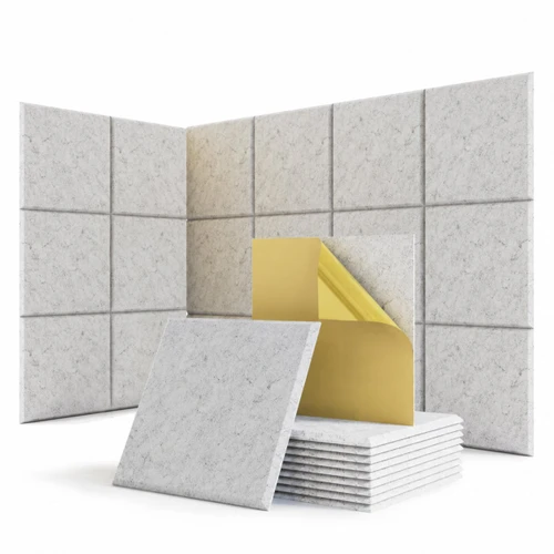 12-pack self-adhesive studio acoustic panels - Silver Grey