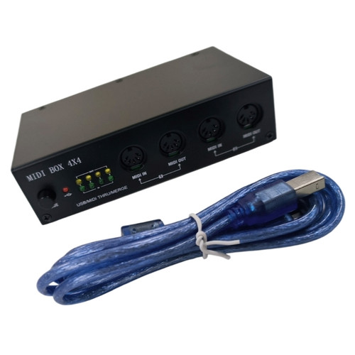 4-In / 4-Out USB MIDI Interface with Thru and Merge – detail view 1