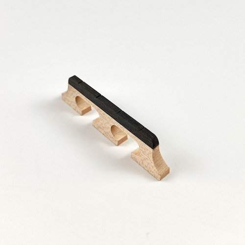 Maple and Ebony 4-String Banjo Bridge – 16 mm – Detail 1