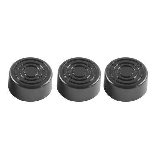 Black ABS Guitar Pedal Footswitch Toppers – 3 Pack — supplied product