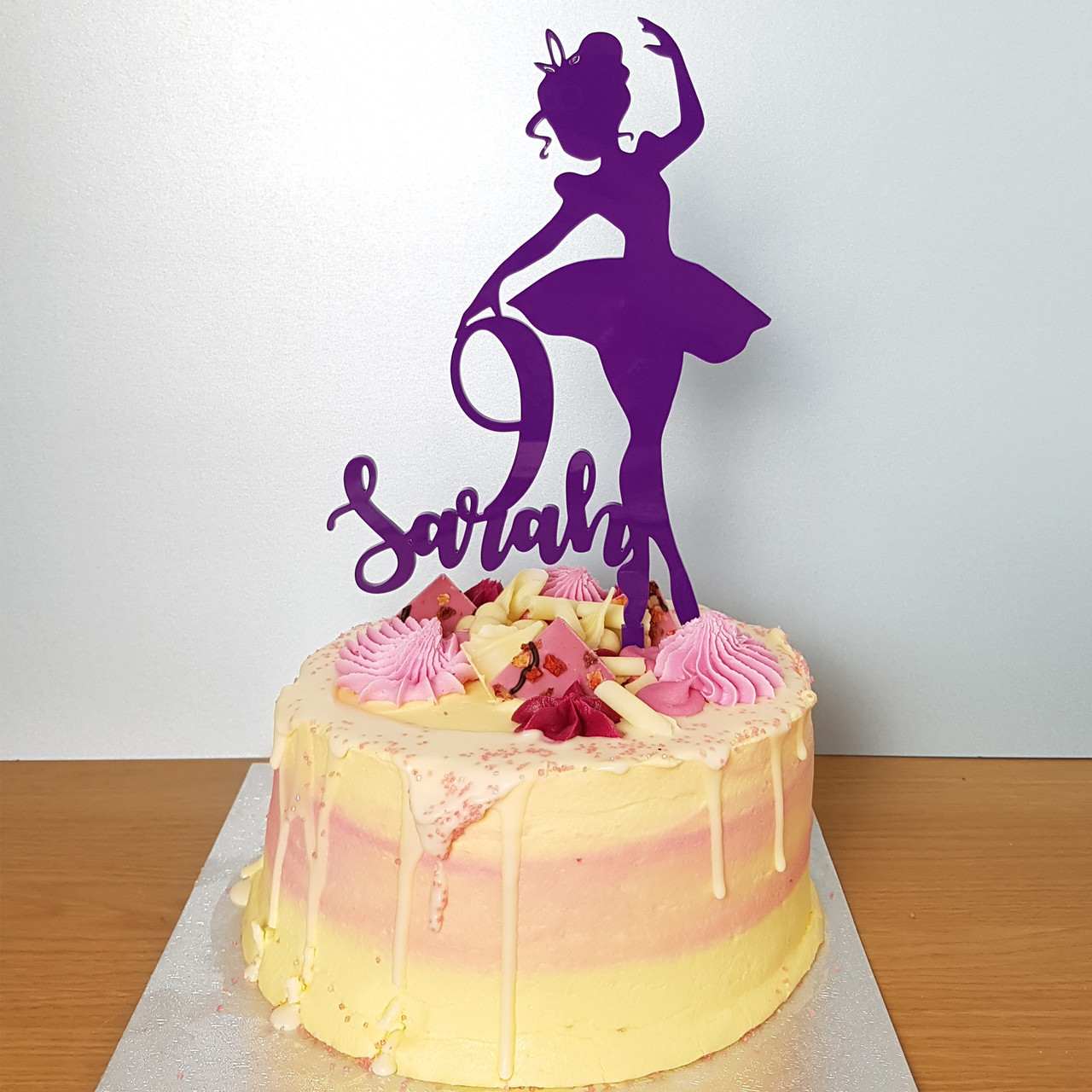 Buy Cake Topper Personalised Ballerina Ballet Custom Name and Age Cake  Topper Wood Decoration Dancing Cake First Birthday Gold Centerpiece Online  in India - Etsy