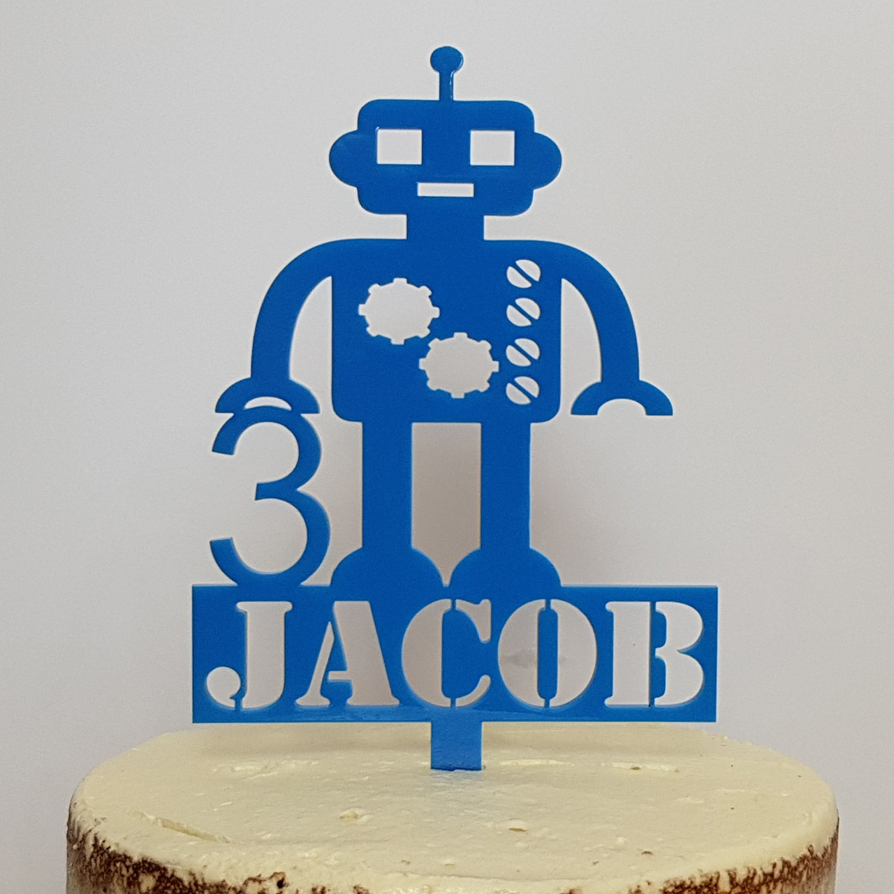 Robot Cake for a Robot themed Birthday Party - Mom vs the Boys