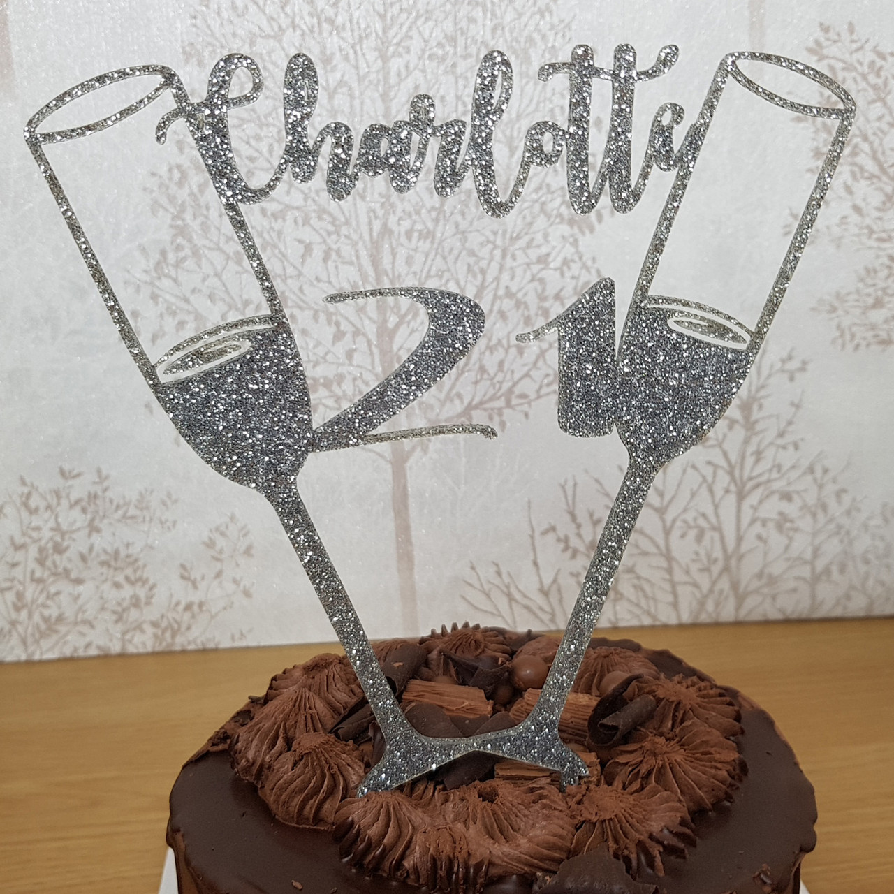 CHAMPAGNE BOTTLE CAKE TOPPER WITH 'BUBBLES' & AGE 21st 30th 40th 50th |  eBay | Bottle cake, Champagne cake, Cake toppers