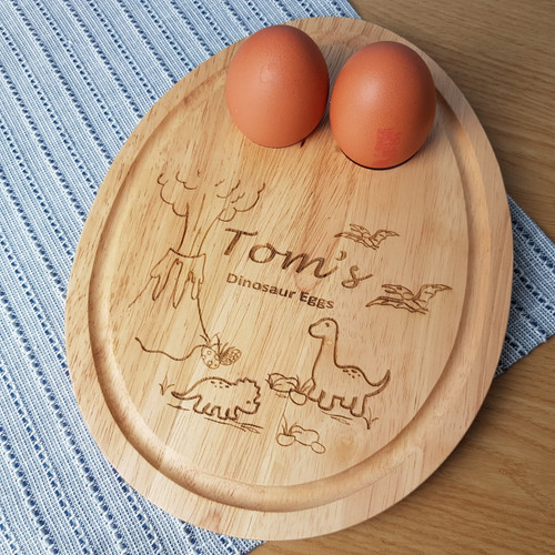 Dinosaur Dippy Egg Board for Kids, Personalised Easter Gift