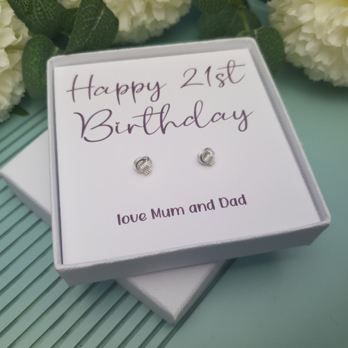 Personalised 925 Sterling Silver Earring Gift for Her