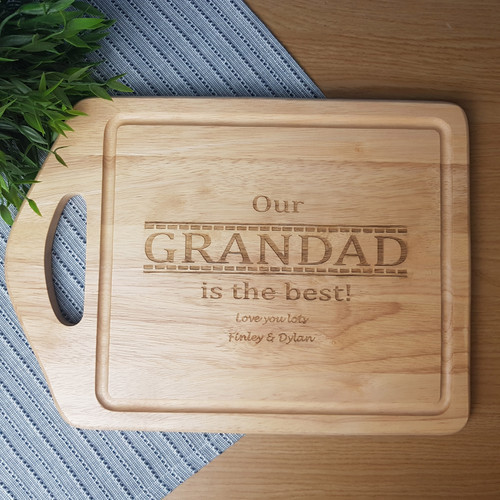 Personalised Chopping Board Gift for Grandad, Dad, Fathers Day