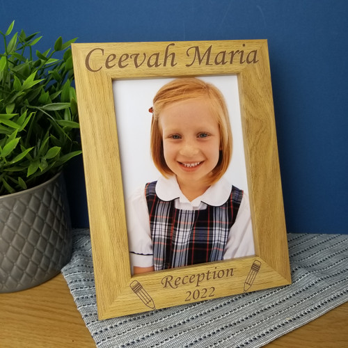 Personalised Photo Frame for School Photo, First Day of School or School Leavers