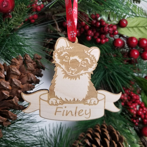 Personalied Ferret Xmas Tree Hanger, Christmas Gift for Ferret Lover and owners