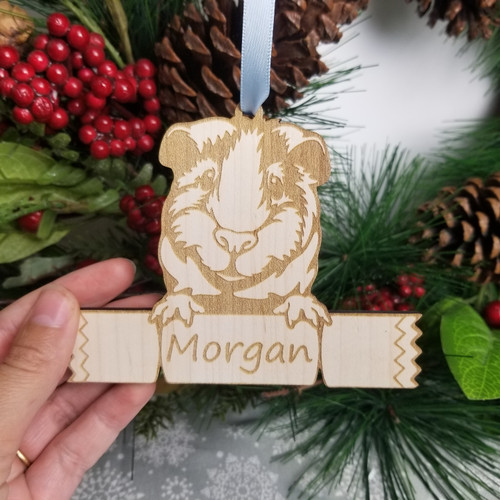 Personalied Guinea Pig Xmas Tree Hanger, Christmas Gift for Guinea Pig Lover and owners