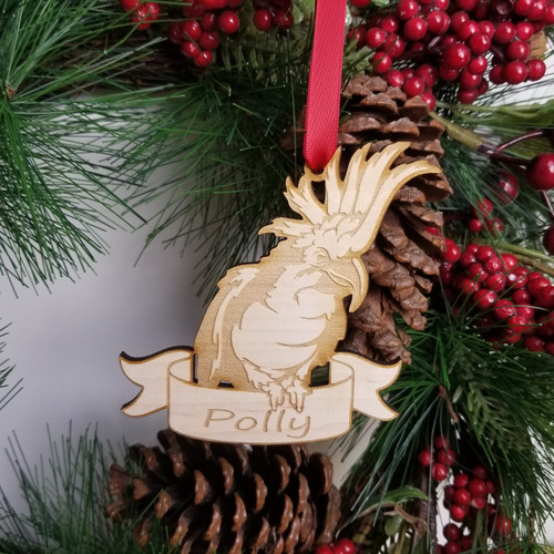 Personalied Parrot Xmas Tree Hanger, Christmas Gift forParrot Lover and owners