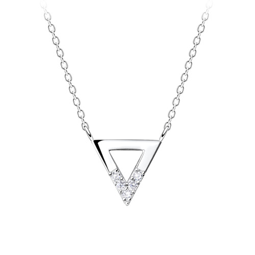 925 Sterling Silver Triangle Necklace