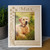 Dog Photo Frame for Pet, Paw Print Personalised Light Wooden Frame