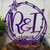 Round Flower Initial Wedding Cake Topper