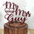 Surname with Heart Cake Topper