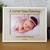 Personalised text Light Wood with white trim Photo Frame, Add any Text Top and Bottom