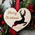 Traditional Reindeer Cutout Christmas Tree Hanger, Personalised with any text