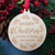 Christmas Wreath Personalised Xmas Tree Bauble, With any Text.