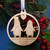 Penguin Personalised Name Xmas Tree Bauble, Xmas Gift for Newley Weds, Our First Christmas as Mr and Mrs