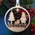 Penguin Personalised Name Xmas Tree Bauble, Xmas Gift for Men and Women