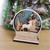 Reindeer / Stag Christmas Dinner Place Names, Snow Globe wooden Design