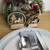 Reindeer / Stag Christmas Dinner Place Names, Snow Globe wooden Design