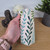 Leaf and Vine handpainted Square Bud Vase.
Small Decorative Flower Holder, Glazed and Fired. Holds fresh, Dried or Artificial Flowers and Leaves