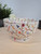 Wild Meadow Flowers Design on Footed Cereal Bowl, Dessert or Trinket Bowl for keys and change. Decorative Hand Painted Dish