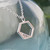 925 Sterling Silver Hexagon Necklace