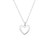 Plain Heart Silver Necklace