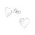 Plain Heart Sterling Silver Earrings