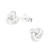 Friendship Knot 925 Sterling Silver Stud Earrings - Sale