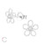 925 Sterling Silver Pretty Flower Small Studs