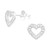 Heart Outline Sterling Silver Earrings